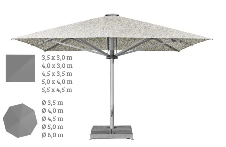 Sonnenschirm GLATZ �PALAZZO STYLE� Markt Gastronomie 3-6m rund|eckig